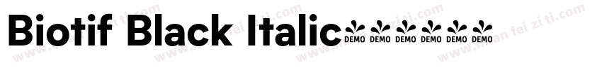 Biotif Black Italic字体转换